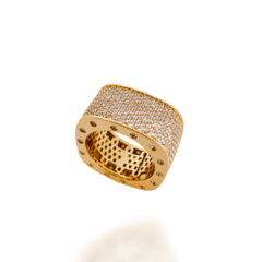 ANEL CELEBRATION BANHADO A OURO 18K E CRAVEJADO DE ZIRCÔNIAS - comprar online