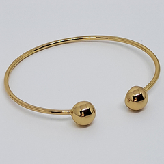 BRACELETE CAPRI - BRACELETE FINO BANHADO A OURO 18K COM PONTAS EM BOLAS - ALLEGRA Acessórios e Moda Para Mulheres