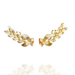 BRINCO EAR CUFF BORBOLETAS BANHADO A OURO 18K - 5 cm - comprar online