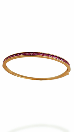 BRACELETE ZIRCÔNIA PINK BANHADO A OURO 18K - comprar online