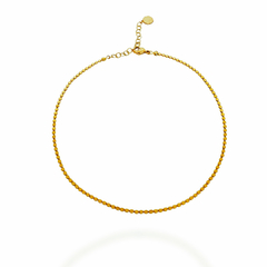 CHOKER HIT COM MICRO CÍRCULOS BANHADO A OURO 18K - 38 cm - comprar online