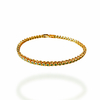 PULSEIRA RIVIERA HIT ZIRCÔNIAS VERDES BANHADA A OURO 18K - 15 A 17 cm