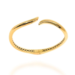 BRACELETE CURVAS SAMPA BANHADO A OURO 18K - 16 A 17 cm