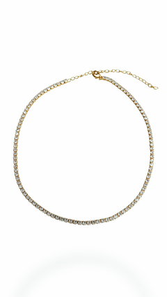 CHOKER CELEBRATION RIVIERA ZIRCÔNIAS MINI BANHADA A OURO 18K - 38 cm - comprar online