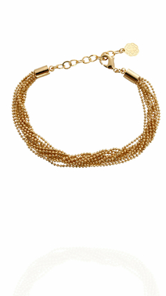 PULSEIRA CHARME 9 VOLTAS BANHADA A OURO 18K - 17 A 22cm - comprar online