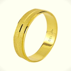 Aliança de Ouro 18k Reta Fosco 5,30mm - comprar online