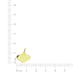 Pingente Coração Chapado Ouro 18k - 1,2 centímetros - comprar online