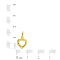 Pingente Coração Vazado Ouro 18k - 1,3 Cm - comprar online