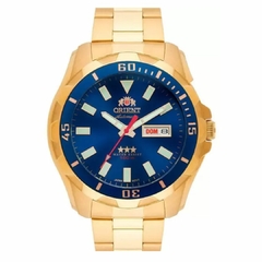 Relógio Orient 469Gp078F D1Kx Masculino Dourado Azul