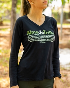 Camiseta feminina dry-fit Alma de Trilha (manga longa) - Alma de Trilha