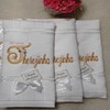 Lembrança de aniversário 90 anos toalha personalizada 5 unidades
