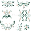 coleção de matrizes de bordado floral