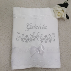 toalha de batizado personalizada