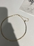 COLAR CHOCKER FITA (GRUMET DUPLA FLAT) FECHO LAGOSTA (3MM) 35CM (COM EXTENSOR DE 10CM) - BANHADO A OURO 18k