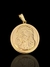 PINGENTE MEDALHA FACE DE JESUS CRISTO - 3X3CM - BANHADO A OURO 18K