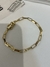 PULSEIRA ELO ALONGADO FECHO TRAVA DUPLA (4,5mm) - BANHADO A OURO 18k