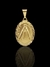 PINGENTE MEDALHA OVAL NOSSA SENHORA APARECIDA PEQUENO - 2,0X1,5CM - BANHADO A OURO 18k