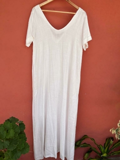 Vestido lino blanco - tienda online