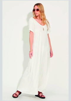 Vestido lino blanco - comprar online