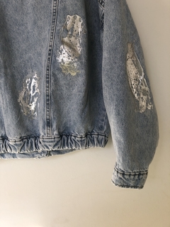 Campera Denim Balloon Plata en internet