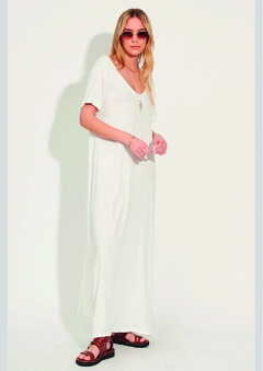 Vestido lino blanco - Harvest Queen