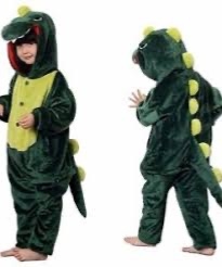 PIJAMA KIGURUMI NIÑOS DINO VERDE