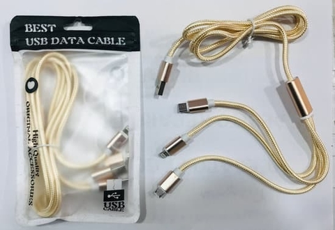 CABLE USB TRIPLE SALIDA DE 115 CM