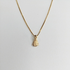 Colar banhado a ouro 18k Nossa Senhora Aparecida pequena