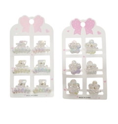 Broche transparente carton x 6 und