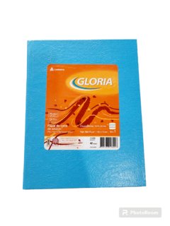 cuaderno gloria celeste RAYADO 42 hojas