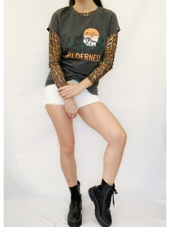 Blusa Tule Animal Print Valentina