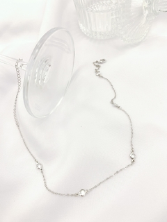 Choker Tiffany em Ródio Branco