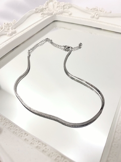 Choker Fita em Ródio Negro