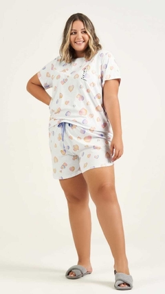 Short Doll manga curta corações plus size - comprar online