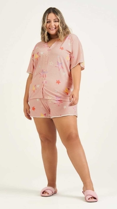 Short Doll manga curta americano estrelas plus size - comprar online