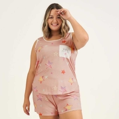 Short Doll regata estrelas plus size