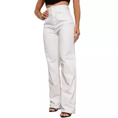 Calça Jeans Wide Leg Pantalona Feminina Cintura Alta - comprar online