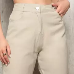 Calça Wide Leg Sarja Pantalona Feminina