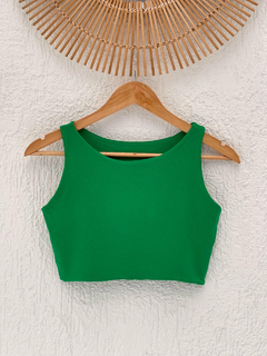 Cropped Patroa Liso Verde Bandeira