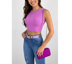 Cropped Alça Canelado Tricot - IJ T R E N D Y