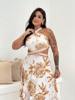 Vestido Maldivas Jardim Dourado - IJ T R E N D Y