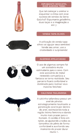 Kit Sex Shop Presente Erótico Com Espumante 4 Itens + Brinde - comprar online