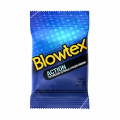 Preservativo Texturizado Blowtex Action Estimulante Feminino c/3 Unidades