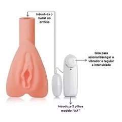 MASTURBADOR VAGINA EM CYBER SKIN COM BULLET - comprar online