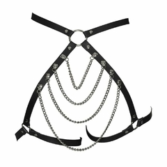 ARREIO HARNESS COM CORRENTES DOMINATRIX - Valentinna Sex Shop