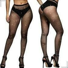 Meia Calça Arrastão com Strass - comprar online