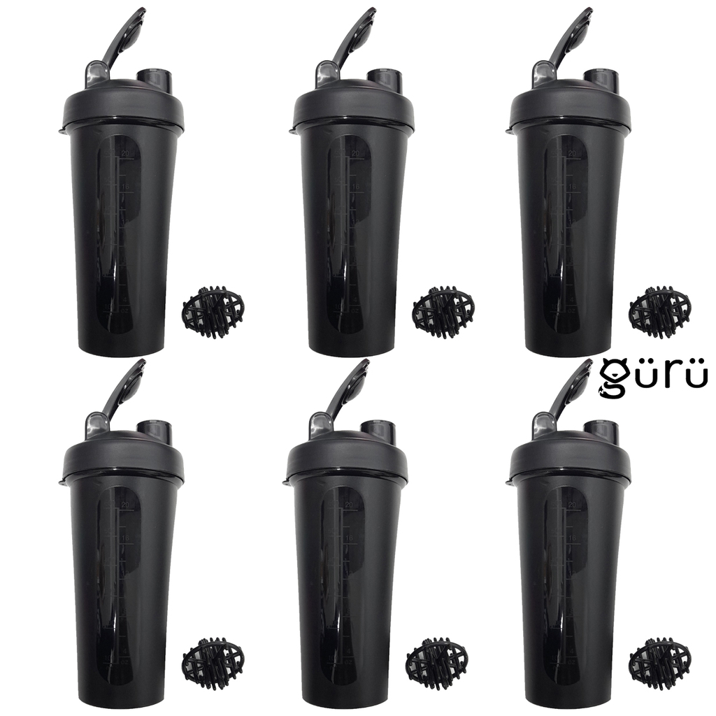 Vaso Mezclador Shaker Pastillero Separadores Proteina Gym Negro