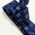 Gravata Slim Estampada - Azul marinho - comprar online