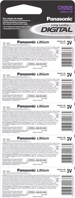 519664 - BATERIA DE LITIO PANASONIC 3V CR2032 C/5 UNID. 36301-4 - comprar online