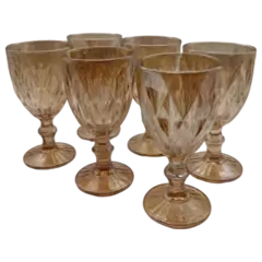 519856 - TAÇA ORIGINAL GLASS DIAMANTE AMBAR 340ML 6PÇS 7642 - loja online